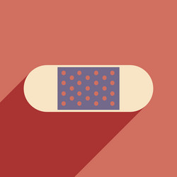 flat with shadow icon and mobile application vector image