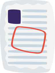 paper document file with seal isolated icon vector image