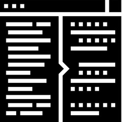 code testing glyph icon vector image