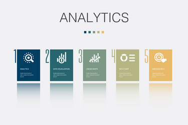 Data Insights: Linear Chart Infographic vector image