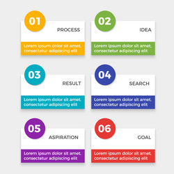 infographic elements with steps process idea vector image