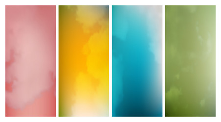 modern colorful gradient background with clouds vector image