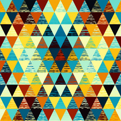seamless pattern background a triangles vector image