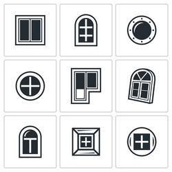 Various window icons set vector