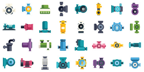 Water pump icon showing plumbing and irrigation Vector Image