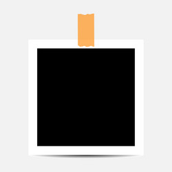 old photo empty frame isolated on transparent vector image