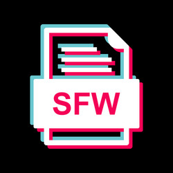 sfw file document icon vector image