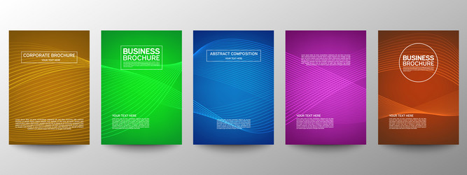 cover geometric minimal set abstract line pattern vector image