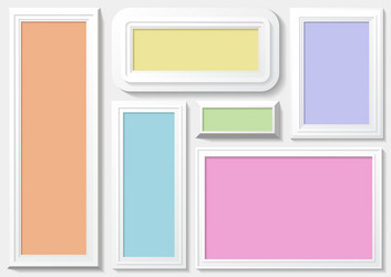 frames with a colorful background vector