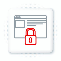 line secure your site with https ssl icon vector image