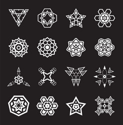 abstract geometric elements pattern ethnic aztec vector image