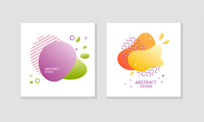 abstract square design cover with fluid gradient vector image