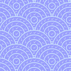 Circle with tick shape seamless pattern vector