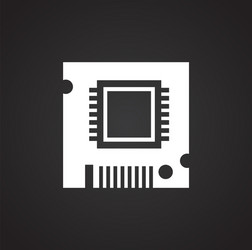 computer chip related icon on background vector image