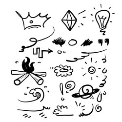 hand drawn doodle element icon isolated background Vector Image