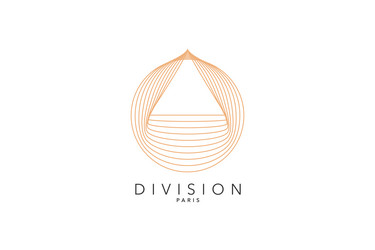 Minimal triangle logo abstract design vector