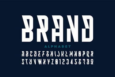modern font design alphabet letters and numbers vector image