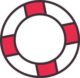 safe float line and fill style icon design vector image