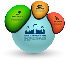 Sphere template with icons vector