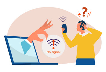 Wireless Internet Connection Issue vector image