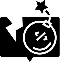 account or program hacking glyph icon vector image