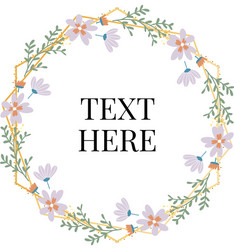 banner for sale frame with flowers flyer Vector Image