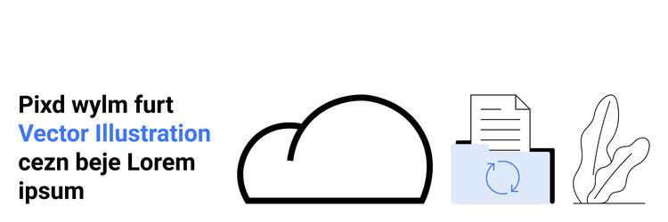 cloud storage concept with document upload vector image