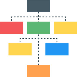 hieratical graph vector image