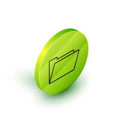 isometric line document folder icon isolated vector image