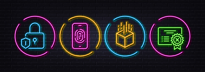 augmented reality fingerprint and lock minimal vector image
