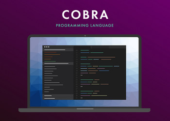 cobra programming language vector image