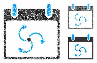 cyclone calendar day mosaic icon raggy elements vector image