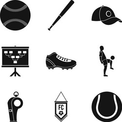 Tactic icons set simple style vector