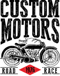 vintage motorcycle labels badges and design Vector Image