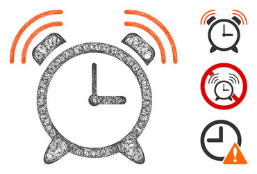 alarm clock ring web mesh vector image