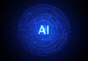 Artificial Intelligence Network vector image