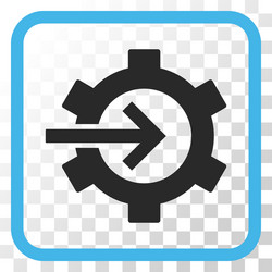 cog integration icon in a frame vector image