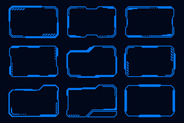 frame technology futuristic hud cyberpunk design vector image