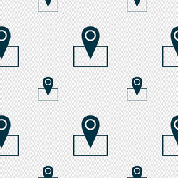 map pointer icon sign seamless pattern vector image