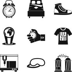 ringing icons set simple style vector image