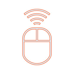 unique wireless input device line icon vector image