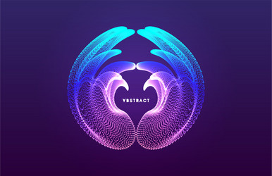 3d connection structure futuristic technology vector image