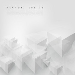 Abstract geometric shape from gray cubes vector