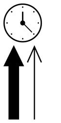 clock with upward arrows symbolizing progress vector image