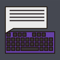 flat line icon concept of new email inbox message vector image