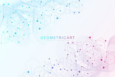 geometric abstract background with connected line vector image