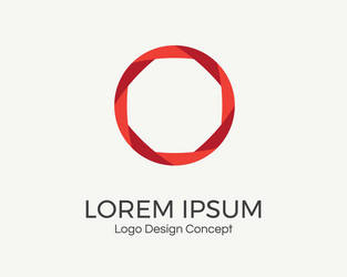 abstract circular dynamic logo round shape icon vector image