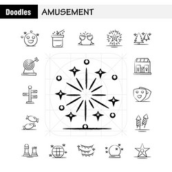 amusement hand drawn icon for web print vector image