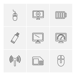battery wifi network infrared signals web vector image