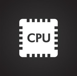 Computer chip related icon on background vector